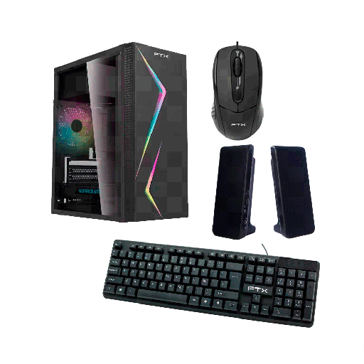 [FTX271R] GABINETE KIT FTX271R C/FUENTE 500W MOUSE+TECL+SPK+LATERAL TRANSP MATX/MITX