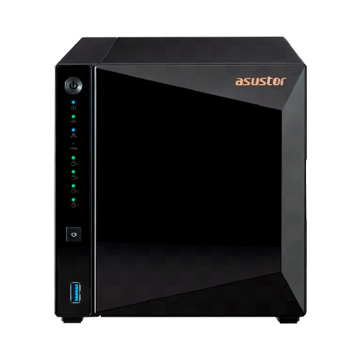 [AS3304T V2] ALMACENAMIENTO NAS ASUSTOR AS3304T V2 QC 1.7/4BAY/2G/2.5GBPS/3USB32/HD35/H25/SS25