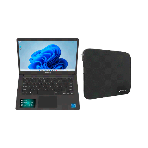 [N14-C2564ES] NOTEBOOK FTX N14-C2564ES CEL 1.1/4G/256SSD/W11H/14" HD/RJ-45/NEGRO + FUNDA