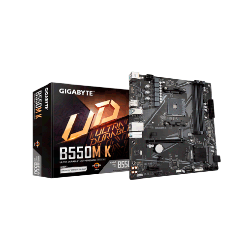 [B550M K] PLACA MADRE GIGABYTE AM4 B550M K S/R/HDMI/DP/2 M2/DDR4/USB3.2/MATX