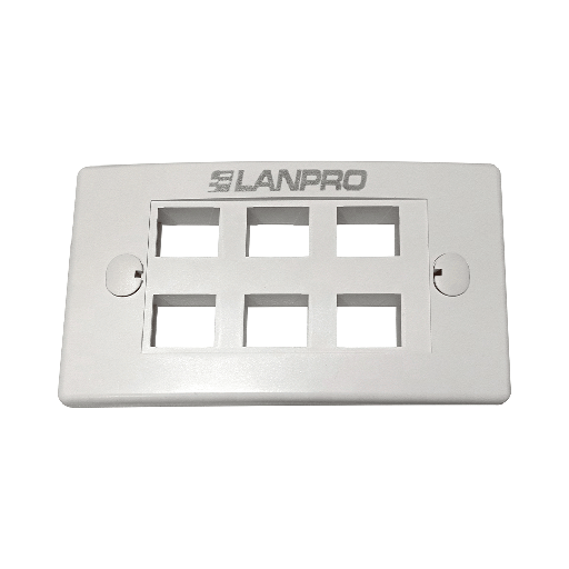 [9116] TAPA PLASTICA DE 06 PUERTOS LP-3317V6WH LANPRO