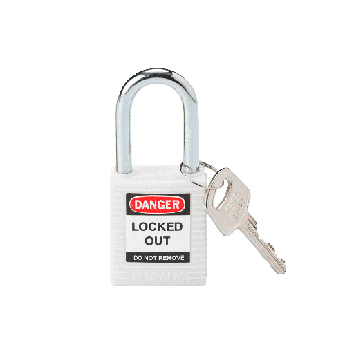 [143123] CANDADO BRADY DE NYLON BLANCO P/ BLOQUEO (143123)