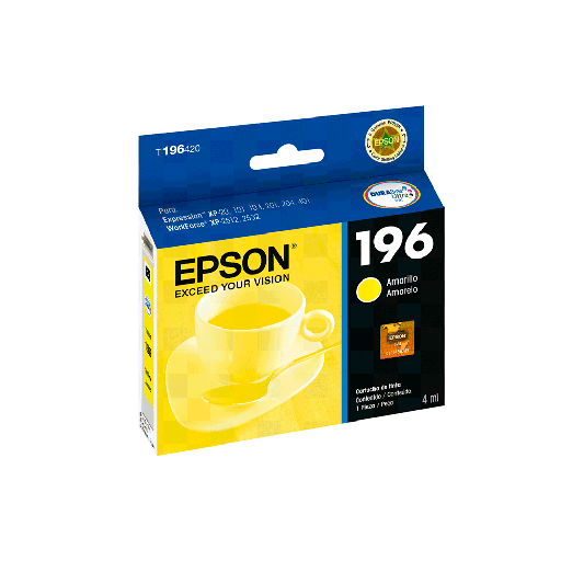 [T196420-AL] TINTA EPSON EXPRESSION T196420-A AMARILLO P/XP-20-10X-20X-401/WF25XX 4ML