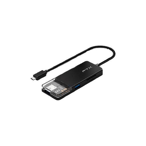 [FTX HUBT4-PB] HUB 6 EN 1 USB-C - HDMI/USB-A/USB-C/SD FTX-HUBT4-PB 4K/30HZ/100W/5GBPS