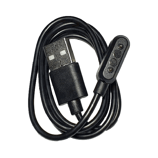[134071] CABLE CARGADOR SMARTWATCH FTX 2 PINES VERSION 2 NEGRO P/G12