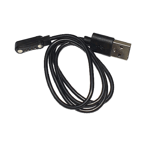 [133951] CABLE CARGADOR SMARTWATCH FTX 4 PINES NEGRO PARA K10