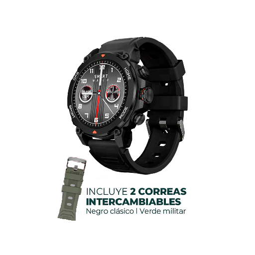 [FTXG6-BB] SMARTWATCH FTXG6-BB 57MM NEGRO + 1 CORREA VERDE GPS/ ANDROID/ IOS/ BT