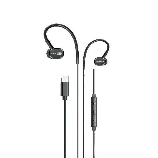 [FTX E06C-BK] AURICULAR CON MICROFONO FTX E06C-BK USB-C/ CABLE DE 1.2 METROS NEGRO