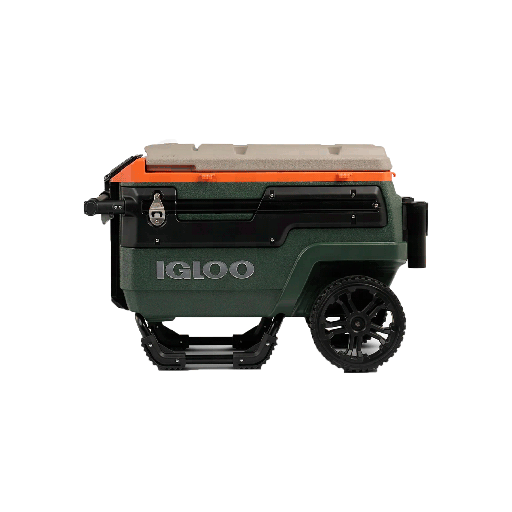 [IGLOO 35151] CONSERVADORA IGLOO 66 LITROS TRAILMATE JOURNEY C/RUEDAS VERDE OSCURO/ NARANJA 35151