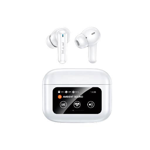 [FTX E56L-WH] AURICULAR CON MICROFONO FTX E56L-WH BT/MIC/ANC/TOUCH/IPX6 BLANCO C/PANT LED