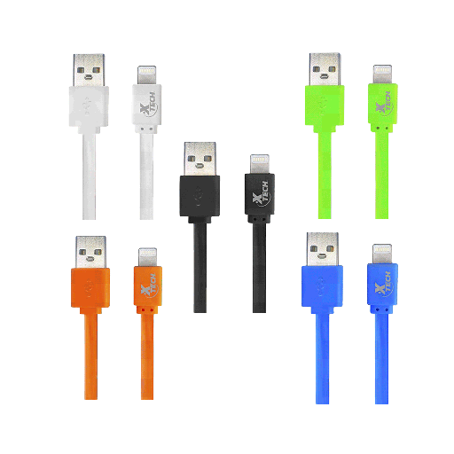 [XTG-236 UNITARI] CABLE XTECH LIGHTNING XTG-236 ON-THE-GO 1M BLA/NEG/VER/AZU/NAR UNIDAD