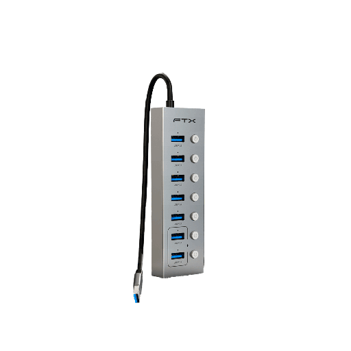 [FTX HUBU7-AG] HUB USB 3.0 DE 7 PUERTOS FTX-HUBU7-AG 1M/5GBPS/5V 1.5A