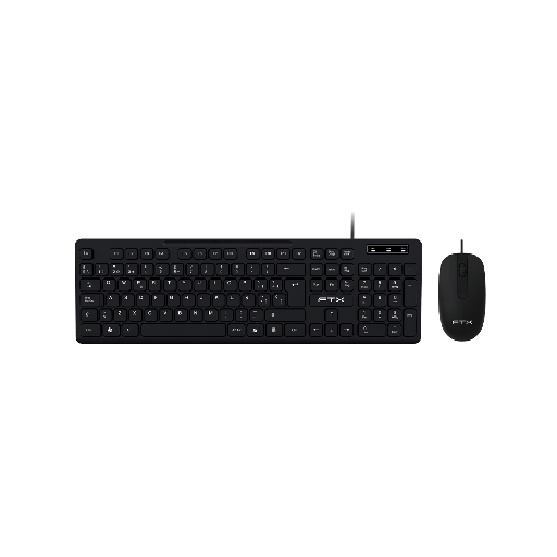 [FTX KM086] TECLADO + MOUSE FTX USB FTXKM086 NUMERICO/ESPAÑOL/NEGRO