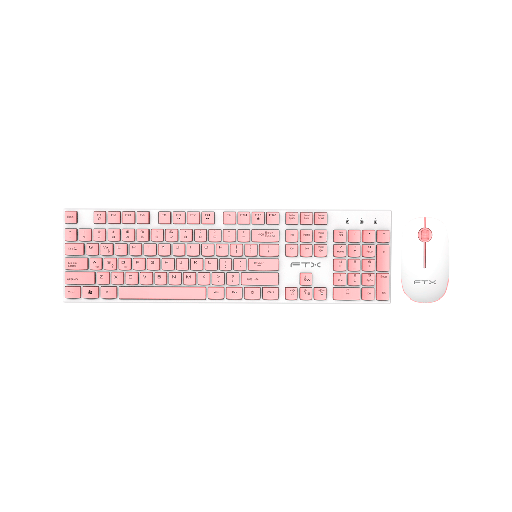 [FTX GK600] TECLADO + MOUSE FTX WIRELESS FTXGK600 NUMERICO/ESPAÑOL BLANCO/ROSA