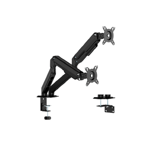 [FTX C096E] SOPORTE PARA 2 MONITORES FTX C096E 17" A 32" 9KG/ART/INC/GIR/ROT180°/NEGRO